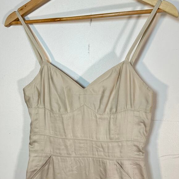 Marc Jacobs khaki sleeveless dress womans size 2 preppy capsule neutral - Picture 3 of 14
